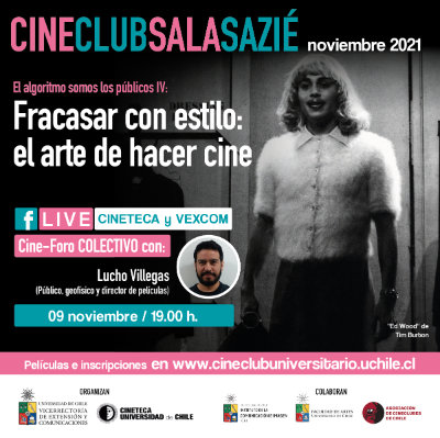 Afiche del cine-foro del Cineclub Sala Sazié.