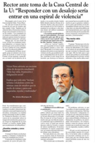 Entrevista publicada en el diario La Segunda este viernes 7 de junio de 2013, en página 4.