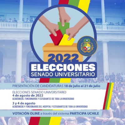 Considerando la alerta sanitaria producto del COVID-19, las elecciones del Senado Universitario se realizarán a través del sistema de votación electrónica Participa Uchile. 