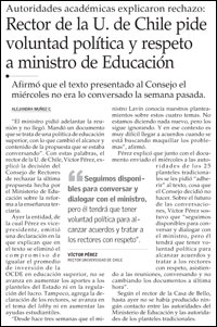 Publicación en El Mercurio.