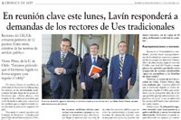 Noticia publicada por el diario La Segunda este viernes 17 de junio de 2011, pág. 6.