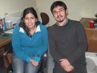 Fabiola Rivera (Asistente de investigación) y Nicolás Pérez (Co-investigador y coordinador trabajo de campo)