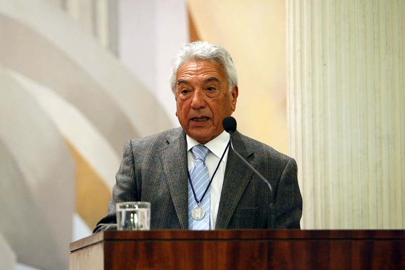Romilio Espejo, Premio Nacional de Ciencias Aplicadas y Tecnológicas, ofreció unas palabras en la actividad, representando a los miembros de la U. de Chile que obtuvieron el Premio Nacional 2018.