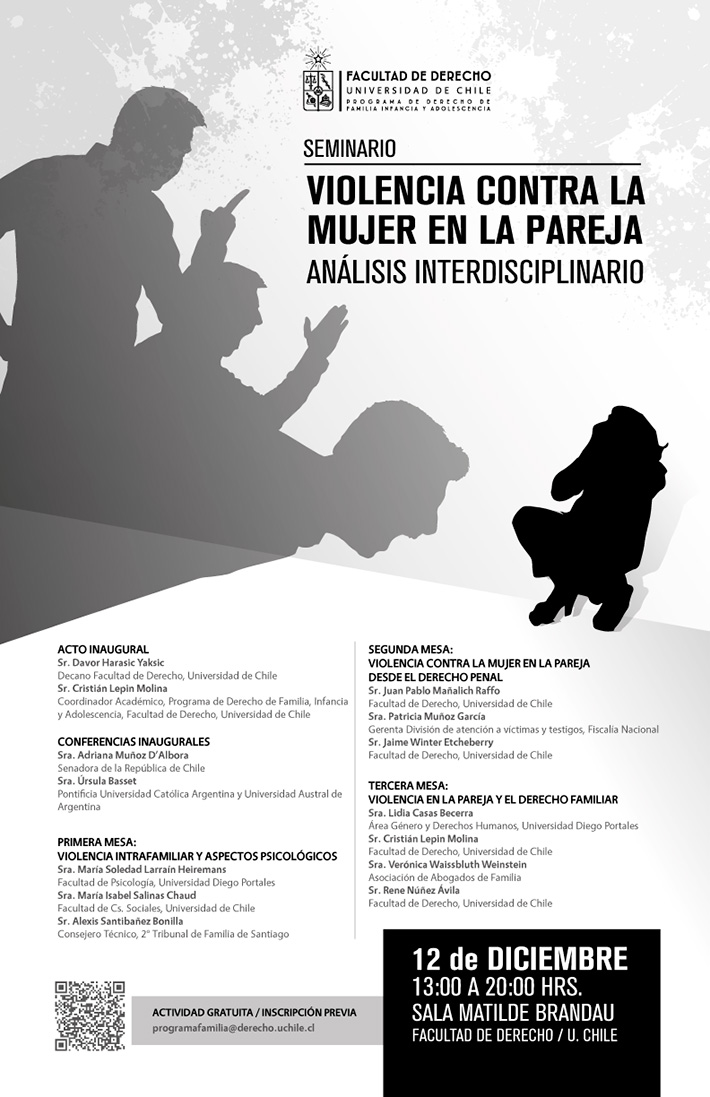 Seminario Violencia contra la mujer en la pareja. Análisis  interdisciplinario - Universidad de Chile